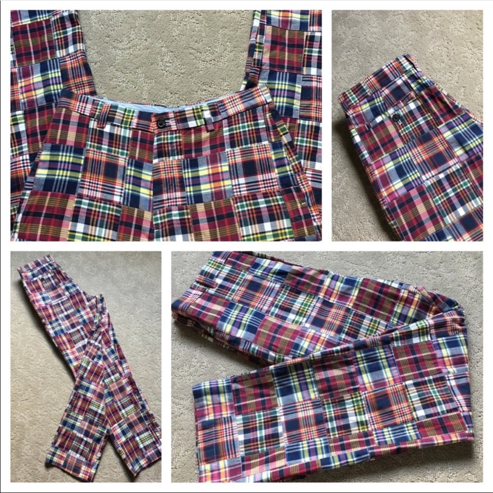 Brooks Brothers Madras Patchwork Plaid Boys Pants NWOT